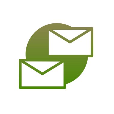 beyaz arkaplanda e- posta simgesi simgesi, harf hakkında bu resim