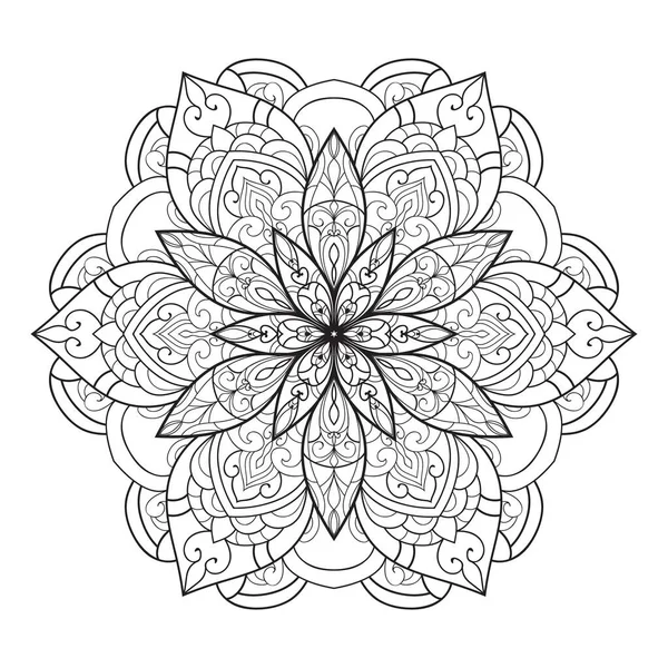 Mandala Zentangle Ilham Verici Illüstrasyon — Stok Vektör