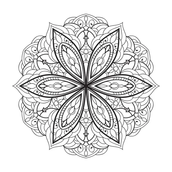 Mandala Zentangle Inspirierte Illustration — Stockvektor