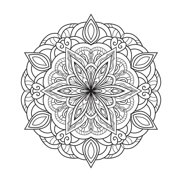 Mandala Illustration Inspirée Zentangle — Image vectorielle