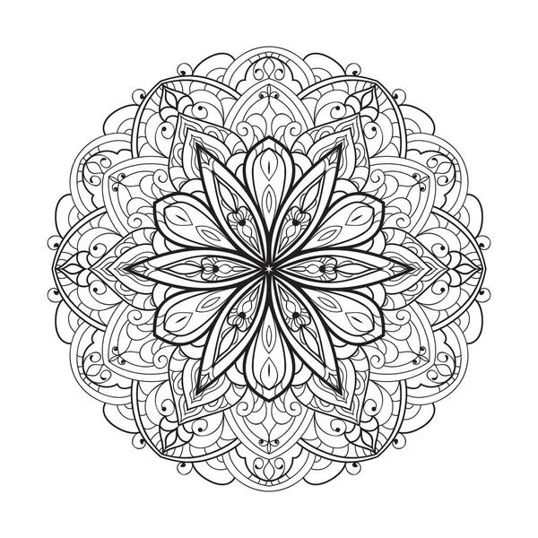 Mandala Zentangle Inspirerad Illustration — Stock vektor