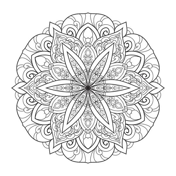 Mandala Zentangle Illustration Inspirée Ligne Art — Image vectorielle