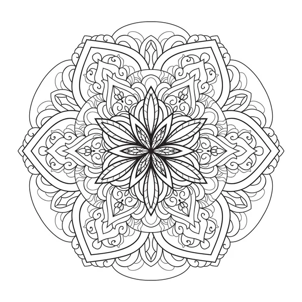 Mandala Zentangle Illustration Inspirée Ligne Art — Image vectorielle