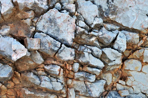 Fondo Piedra Rota Primer Plano Roca Montaña Agrietada — Foto de Stock