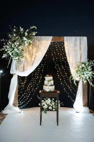 Pastel Bodas Boda Los Recién Casados —  Fotos de Stock