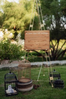 Düğün dekoru, etkinliğe hoş geldiniz.