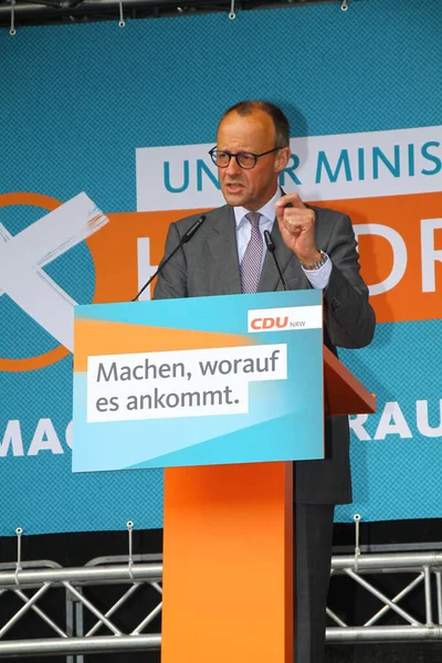 Paderborn, Nrw, Almanya, Mayıs, 04. 2022; Cdu - Parti genel başkanı Friedrich Merz bir seçim kampanyasında konuşma yaptı.,