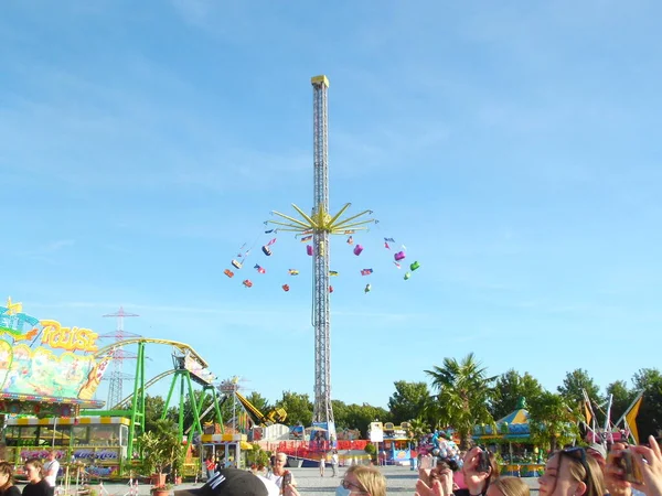 Karussell Riesenrad Fair Tivoli Libori Paderborn Nordrheinwestfalen Deutschland — Stockfoto