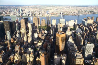 New York, New York, Amerika Empire State binasından Manhattan 'ın ufuk çizgisine kadar,