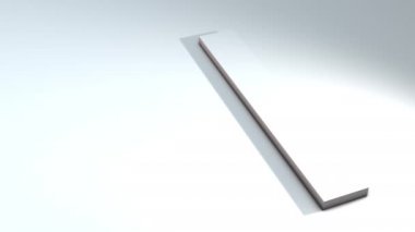 Alfabedeki bir harfin 3d animasyonu - I - beyaz arkaplanda 3d animasyon modeli