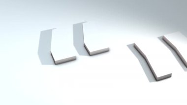Alfabedeki bir harfin 3d animasyonu - 