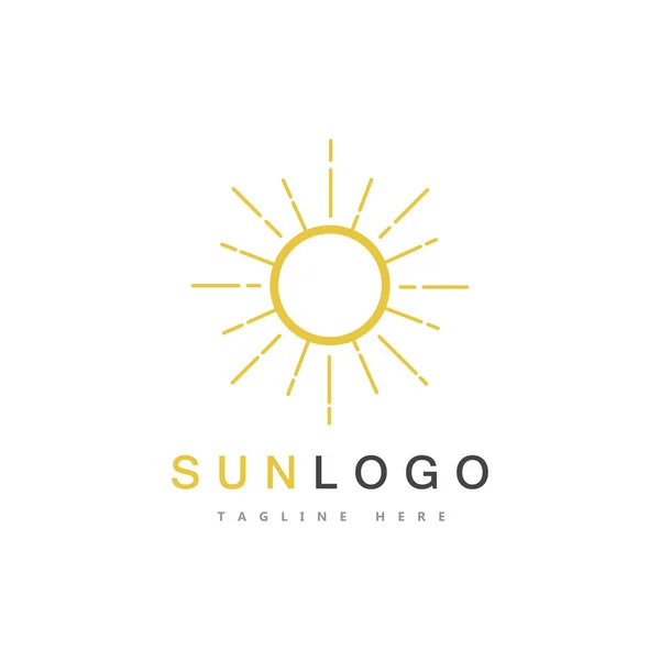 Yaz Güneşi Logo Şablon Vektörü