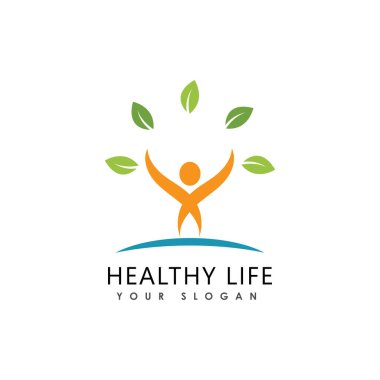 İnsan karakteri logosu çizim vektörü tasarımı