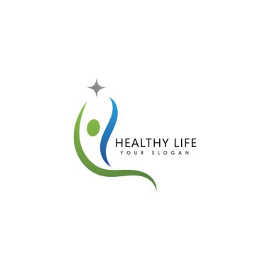 İnsan karakteri logosu çizim vektörü tasarımı