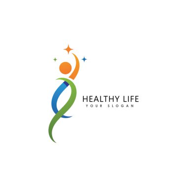 İnsan karakteri logosu çizim vektörü tasarımı