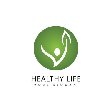 İnsan karakteri logosu çizim vektörü tasarımı