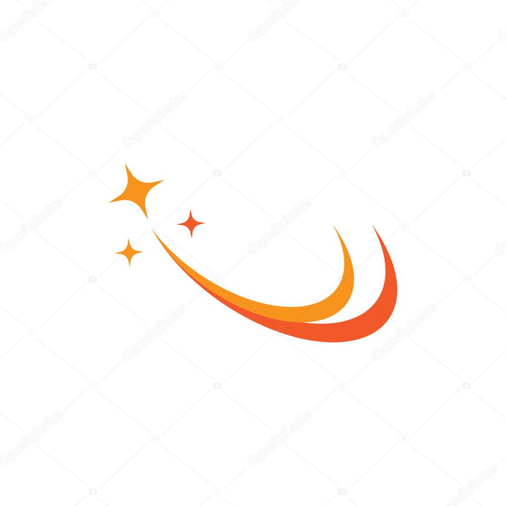 Star logo design template  Fast logo Vector