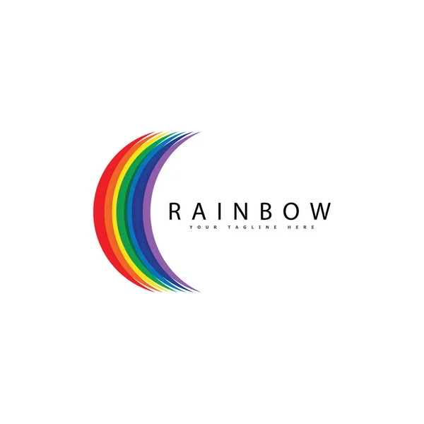 Gökkuşağı logo şablonu vektör resimleme tasarımı
