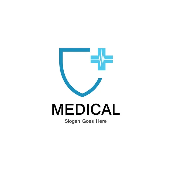 Schild Medical Logo Vektor Vorlage — Stockvektor