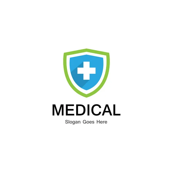 Modèle Vecteur Logo Médical Bouclier — Image vectorielle