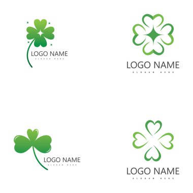 Yonca yaprağı logo tasarım şablonu