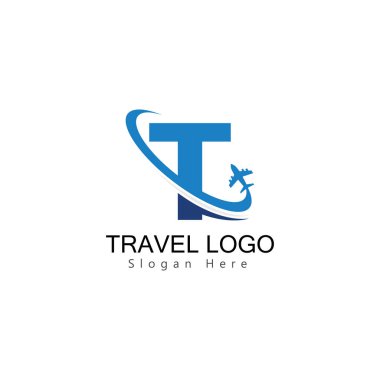Seyahat acentası vektör logo şablonu. Tatil logo şablonu