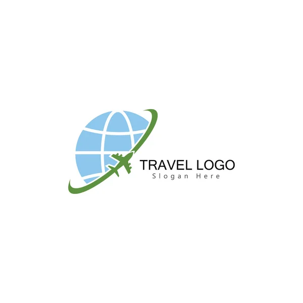 Modèle Logo Vectoriel Agence Voyage Modèle Logo Vacances — Image vectorielle