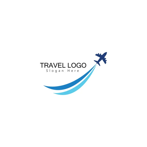 Modelo Logotipo Vetor Agência Viagens Modelo Logotipo Férias — Vetor de Stock