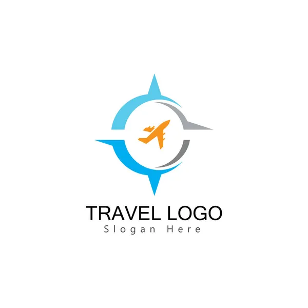 Travel Agency Vector Logo Template Holiday Logo Template — Stock Vector