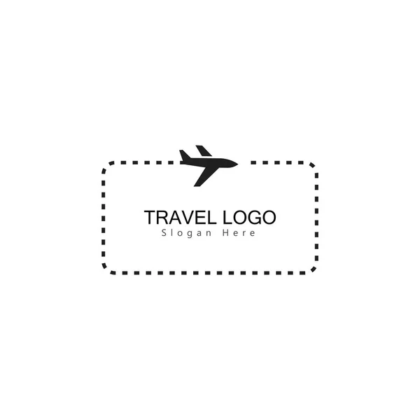 Modelo Logotipo Vetor Agência Viagens Modelo Logotipo Férias — Vetor de Stock