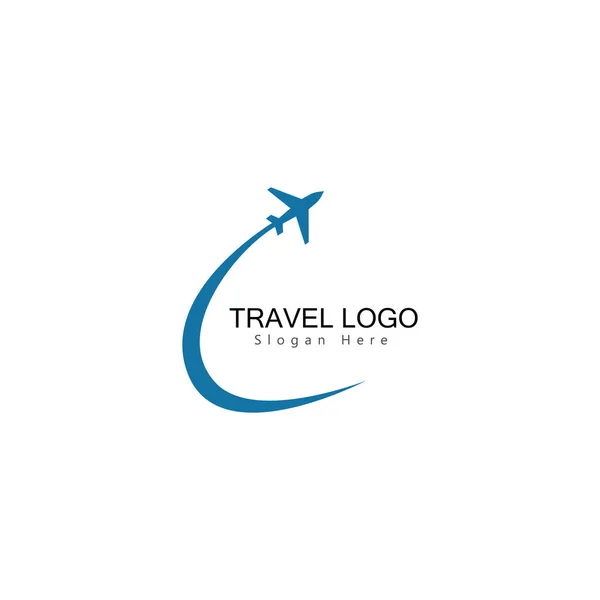 Agencia Viajes Vector Logotipo Plantilla Plantilla Logo Vacaciones — Vector de stock