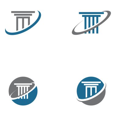 sütun logo vektör şablonu