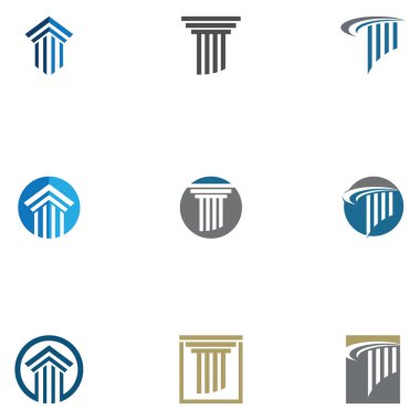 sütun logo vektör şablonu