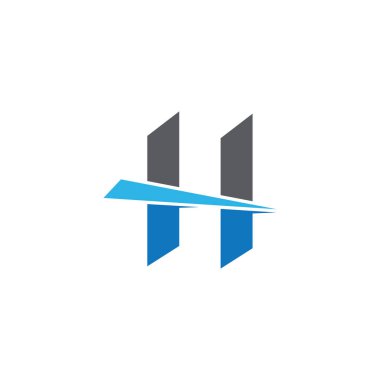 H harfi Logo şablonu vektör
