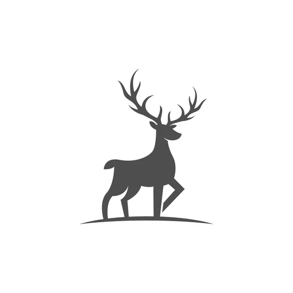 Deer Antler Illustration Logo Vector Template — Stock Vector