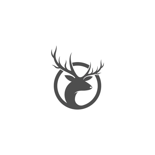 Modello Vettoriale Logo Illustrazione Corna Cervo — Vettoriale Stock
