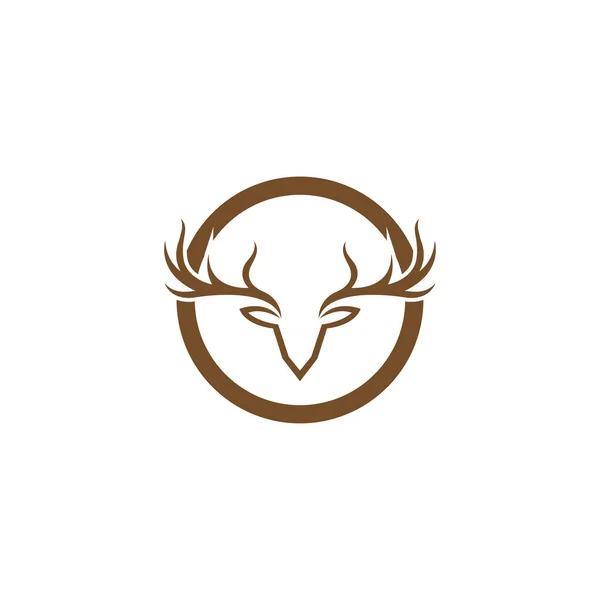 Шаблон Вектора Логотипа Оленя — стоковый вектор