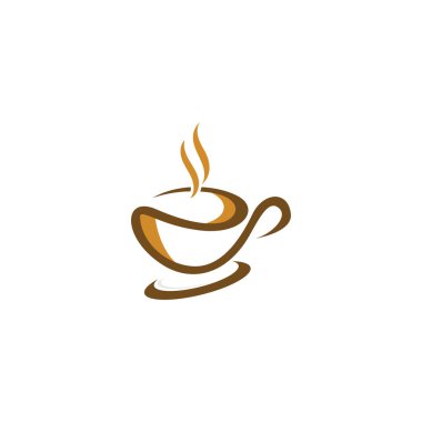Kafe logosu. Kahve. Vektör çizimi. düzenlenebilir