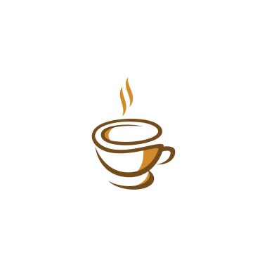 Kafe logosu. Kahve. Vektör çizimi. düzenlenebilir