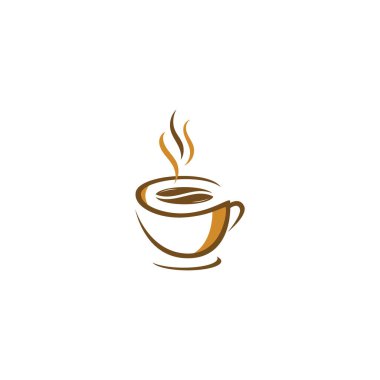 Kafe logosu. Kahve. Vektör çizimi. düzenlenebilir