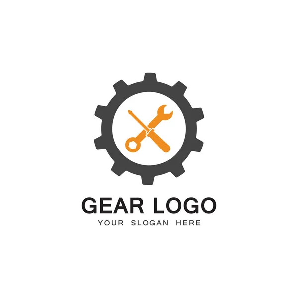 Chave Engrenagem Cogwheel Icon Vector Flat Design — Vetor de Stock