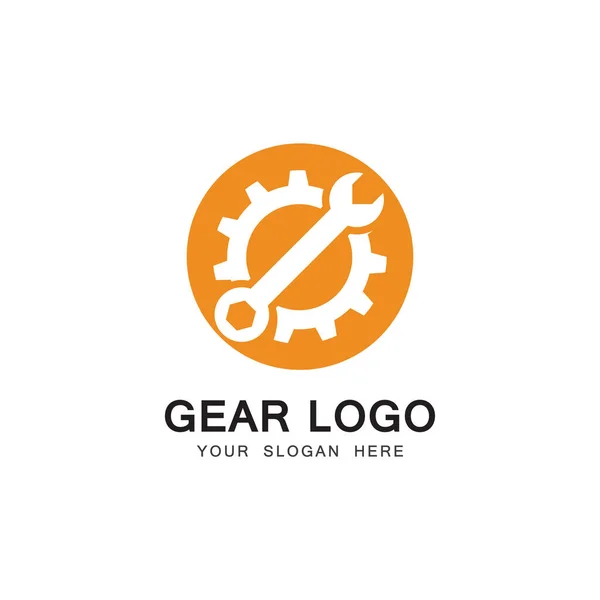 Chave Engrenagem Cogwheel Icon Vector Flat Design — Vetor de Stock