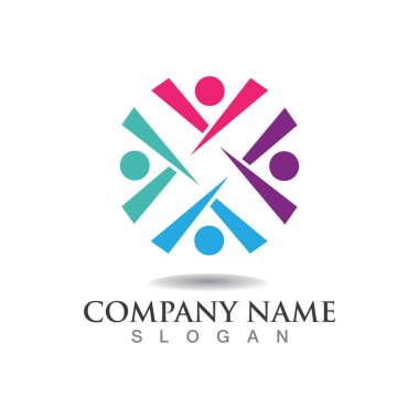 Evlat Edinme ve Toplum Bakımı Logo şablonu vektör simgesi