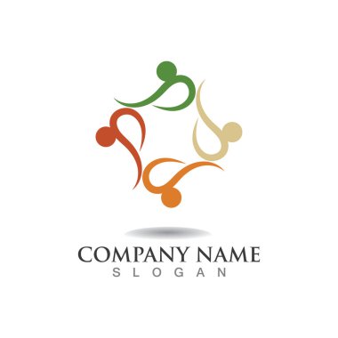 Evlat Edinme ve Toplum Bakımı Logo şablonu vektör simgesi