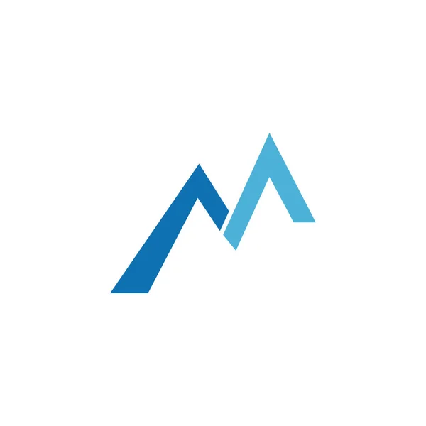 Lettera Montagna Logo Vettore Modello Business Logo Icona Alta Montagna — Vettoriale Stock