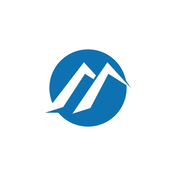 Lettera Montagna Logo Vettore Modello Business Logo Icona Alta Montagna — Vettoriale Stock
