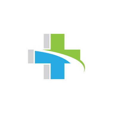  İlaç Sağlık Logosu Tıbbi Bitki Artı Simge Sağlık Sembol Vektör Tasarımı