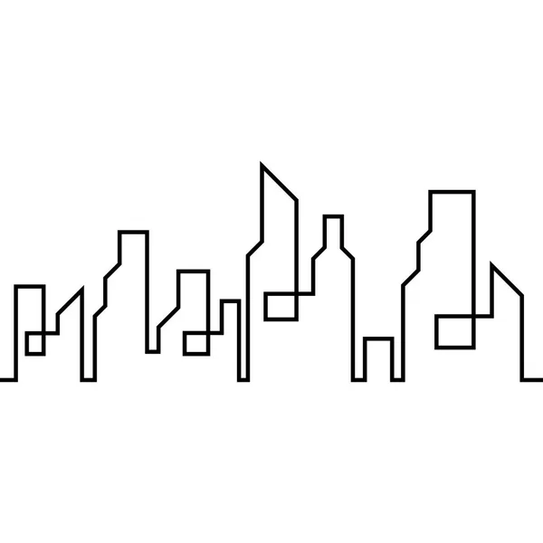 Stadt Skyline Hintergrund Vektor Illustration Design — Stockvektor