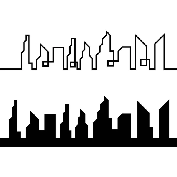 Cidade Skyline Fundo Vetor Ilustração Design — Vetor de Stock