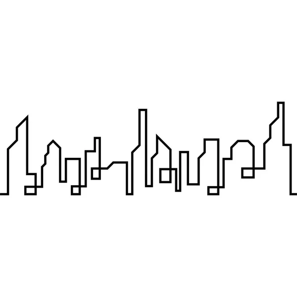 Stadt Skyline Hintergrund Vektor Illustration Design — Stockvektor